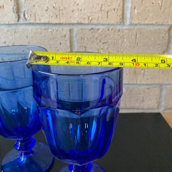 Set of 2 Vintage Libbey Glass Com. Gibraltar Antique Blue Iced Tea Goblet 1970’s - Picture 6 of 7